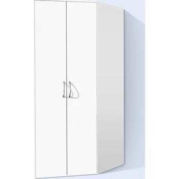 Šatní skříň Nabytekmorava Rohová šatní skříň Alfa 22 barva lamina: bílá