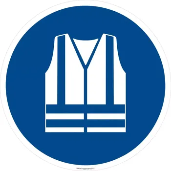 samolepka Podlahová značka – Používej reflexní vestu, 20 cm, PE