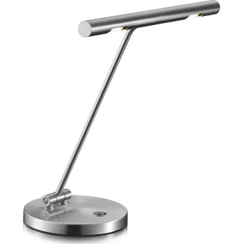 Lampička Knapstein Pohledná stolní lampa LED Glimmer, nikl Hliník / šedá / zinek 2 x 3 W LED - Doprava zdarma