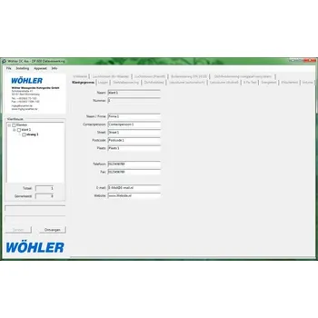 Hra PC-software Wöhler DC 4xx, DP 600