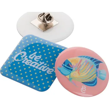 Reklamní EpoBadge Maxi odznak na zakázku, bílá