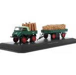 Mercedes-Benz Unimog 401 + přívěs s nákladem 1:43 - Schuco Mercedes Unimog U401 s přívěsem a nákladem - model auta