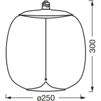 Lampička OSRAM Vintage 1906 Big Oval, jantarová, E27, 2 700 K, žhavicí vlákno amber - Doprava zdarma