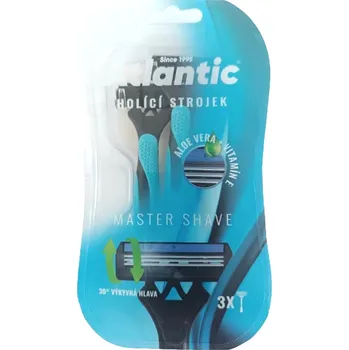 Atlantic jednorázový holicí strojek s výkyvnou hlavicí se 3 břity pro muže 3 kusy