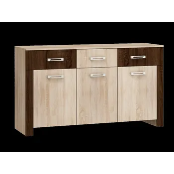 Komoda Komoda střední AKIVIDU mat, dub sonoma/dub sonoma tmavý, 5 let záruka + vyzvednutí ZDARMA