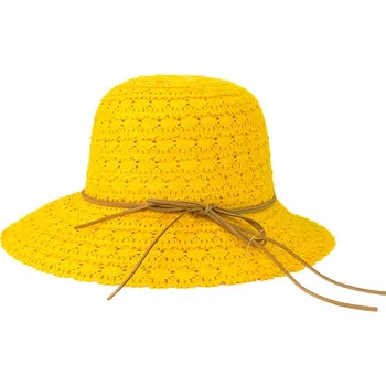 Klobouk Módní krajkový klobouk ve žluté barvě A-73, VELIKOST UNI