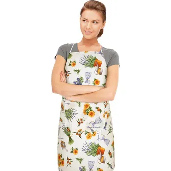 Kuchyňská zástěra Bellatex Kuchyňská zástěra EMA Fialová,Žlutá