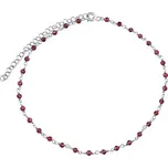 Stříbrný náramek s pravým granátem Arika INS1010BGR