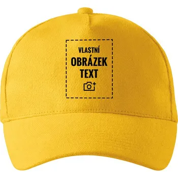 Kšiltovka Unisex kšiltovka s vlastním potiskem, Barva Žlutá, Velikost 19×11 cm , Canvas Kšiltovka Bezvatriko.cz