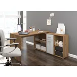 Psací stůl ROTHING, pravý, craft zlatý/craft bílý, 5 let záruka + vyzvednutí ZDARMA