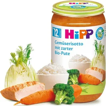Dětská výživa HiPP Zeleninové rizoto s krůtím masem BIO 12m 250g