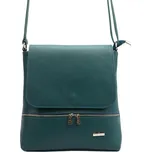 MiaMore Dollaro Kožená crossbody kabelka 27x25x9 cm Petrol