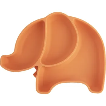 Talíř ORION Dělený dětský talíř SLON oranžový