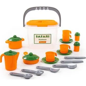 ostatní stavebnice Polesie Nádobíčko Nastěnka pro 4 osoby safari