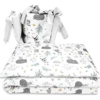 Povlečení COSING 4D Sada povlečení - Lesní přátelé mátová