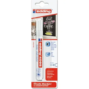 Křídový popisovač "4095", bílá, v blistru, 2-3mm, kulatý hrot, EDDING