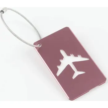 Ledvinka Jednobarevná baggage tag s letadlem Barva (Varianta): Růžová
