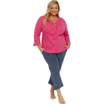 Pánské pyžamo Dámské pyžamo 4566 - Doctornap Růžová S