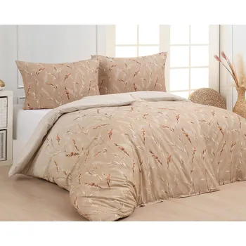Bytový textil Povlečení Matějovský NATURA, obilí, krémové, bavlna hladká digitál, 140x220cm + 70x90cm