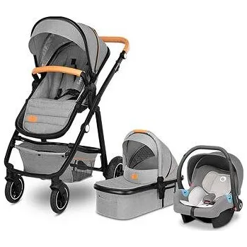 Kočárek Lionelo Kombinovaný kočárek Amber 3v1 grey stone 2023