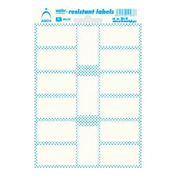 Samolepící etiketa Etikety voděodolné 40 x 20 mm, transparent, 15 ks