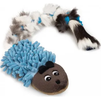 Hračka pro psa Hračka pro psy Ježek s králičinou - hnědý s modrou