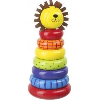 Dřevěná hračka Můj první kroužkový lev