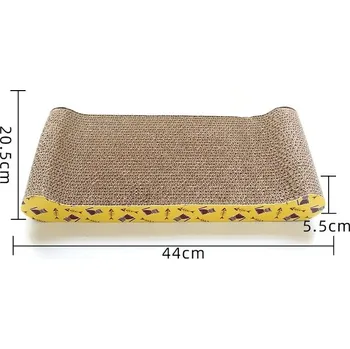 Kočičí škrabadlo s vlnitým kartonem pro ochranu nábytku - CW013-kost