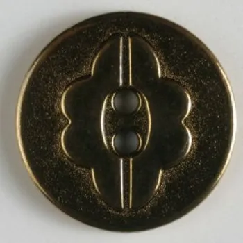 Knoflík Knoflík DILL 310352 STAROZLATO KOVOVÝ - Zlatá, 15mm