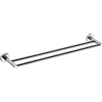 Sada koupelnových doplňků SAPHO X-ROUND E dvojitý držák na ručníky 655mm, chrom (104104052) XR423