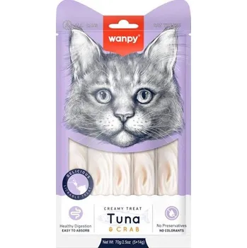Pamlsek pro psa WANPY EUROPE PETFOODS B.V. Wanpy Cat Creamy Lickable Treats-Tuna & Crab 5x14 g