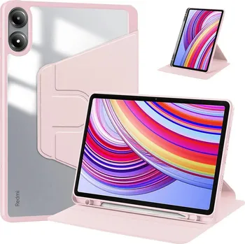Pouzdro na mobilní telefon 360° Otočný Magnetický Obal Pro Xiaomi Redmi Pad Pro Barva: Růžová