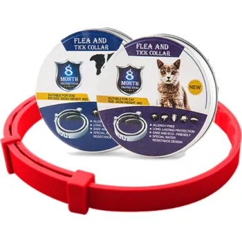 Obojek pro psa Obojek proti klíšťatům pro psy - červený