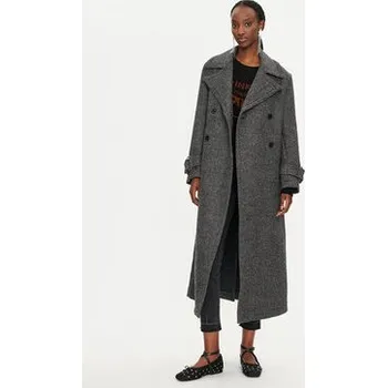 Dámský kabát PINKO Vlněný kabát Calice 104041 A23R I75 Šedá Regular Fit 48
