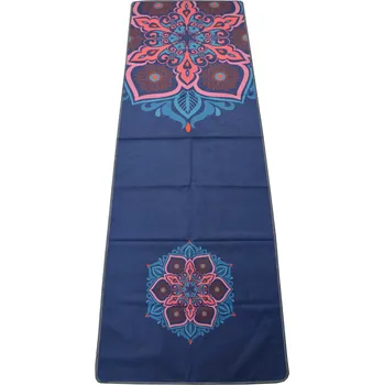 podložka na cvičení Ručník na jógu Yoga Sport modro růžová mandala