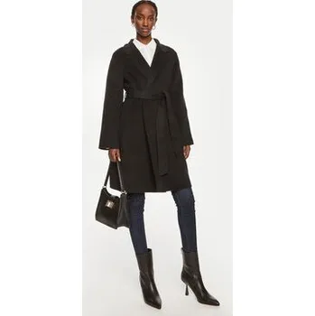 Dámský kabát Tommy Hilfiger Vlněný kabát WW0WW43603 Černá Regular Fit 40