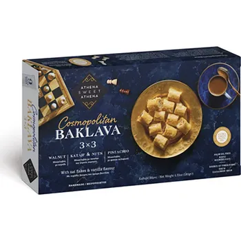 Kolionasios Baklava Baklava COSMOPOLITAN 3 druhy - s vlašskými ořechy, kataifi a pistáciemi 180g KOLIONASIOS