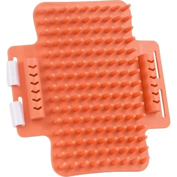 Rohový kartáč pro kočky škrabadlo a odstraňovač chlupů - oranžový