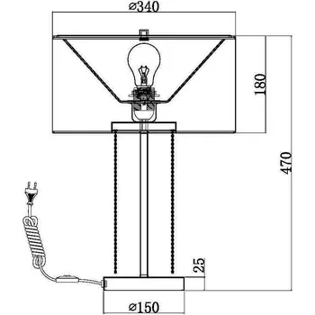 Lampička Maytoni Luxusní stolní lampa IMPRESSIVE, 40W, v. 47 cm, 1xE27