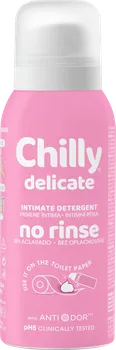 Intimní hygienický prostředek Chilly Delicate No Rinse Intimate Detergent bezoplachová pěna na intimní hygienu 100 ml