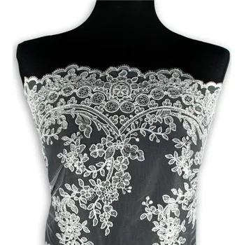 Svatební krajka BÍLÁ 93362/LZ/001 - metrový textil - Smetanová, 136 cm