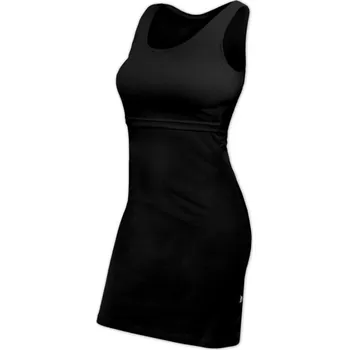 Těhotenská móda Kojicí šaty ELENA, bez rukávů, černé XS/S