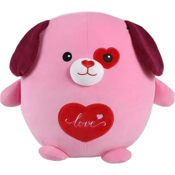 Hračka Plyšový kamarád - Pejsek Láskáček 20 cm růžový