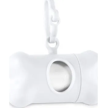 sáček na exkrement TROTTE. Zásobník na hygienické sáčky pro psy - Bílá, Firemní dárkové předměty s vlastním potiskem