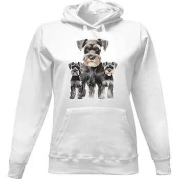 Dámská mikina Dámská mikina s kapucí s potiskem Motiv knírače dámské