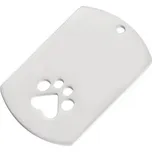 Ocelový přívěsek destička s tlapkou