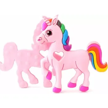 Silikonové kousátko - JEDNOROŽEC - RŮŽOVÉ (Značka: KEEP GROW)