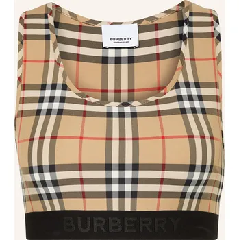 Podprsenka Burberry Dámský Cropped Top Dalby, světle hnědá / černá /...