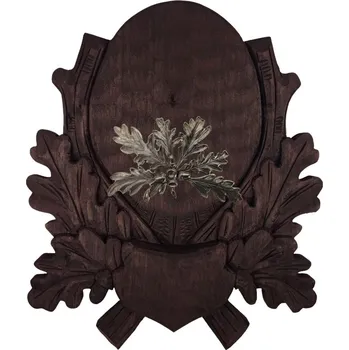 Podložka pod trofej č.143 - černá + okrasné plechové krytí zbraní