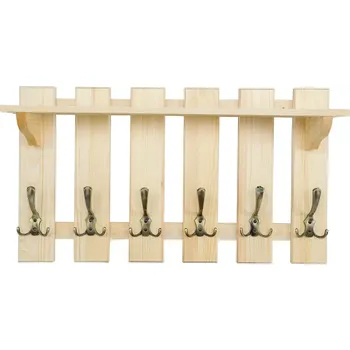 Věšák Dřevěná stěna s policí DN108 borovice masiv